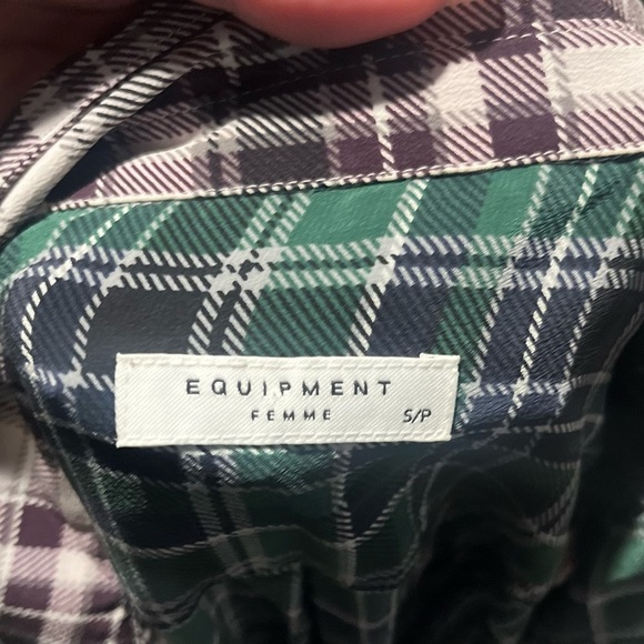 Equipment plaid academia preppy indie core chic top small - Picture 2 of 2